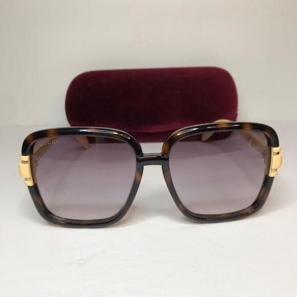 Gucci Tortoise and Yellow Sunglasses main image 10